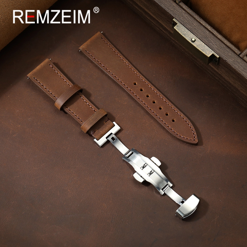 Smartwatch Vintage Watches For Men - Men Women Unisex Crazy Horse Leather
