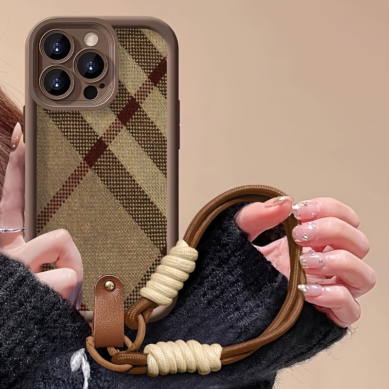 Samsung Galaxy Strap - Brown Stripes Lanyard Strap Rope Phone