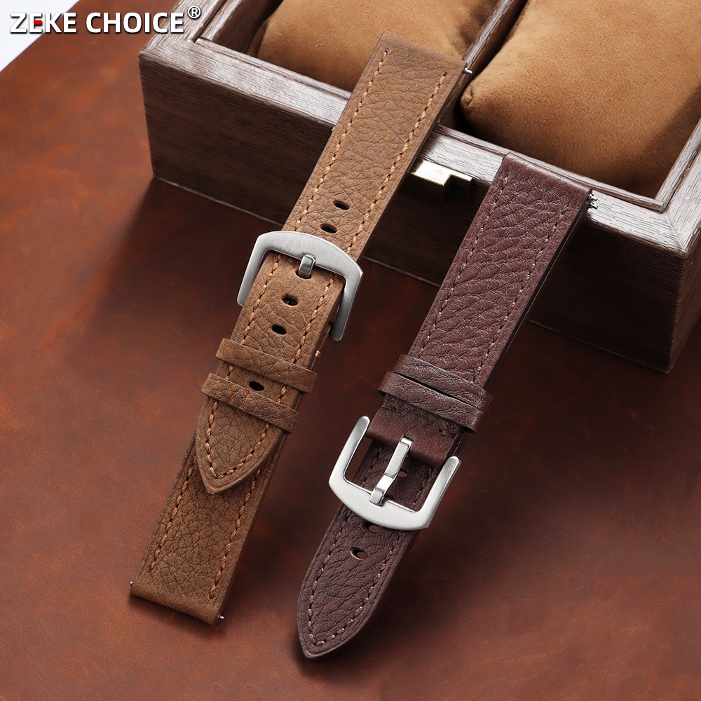 20mm 22mm Vintage Lychee Grain - Smartwatch Vintage Watches For Men 评论和价格