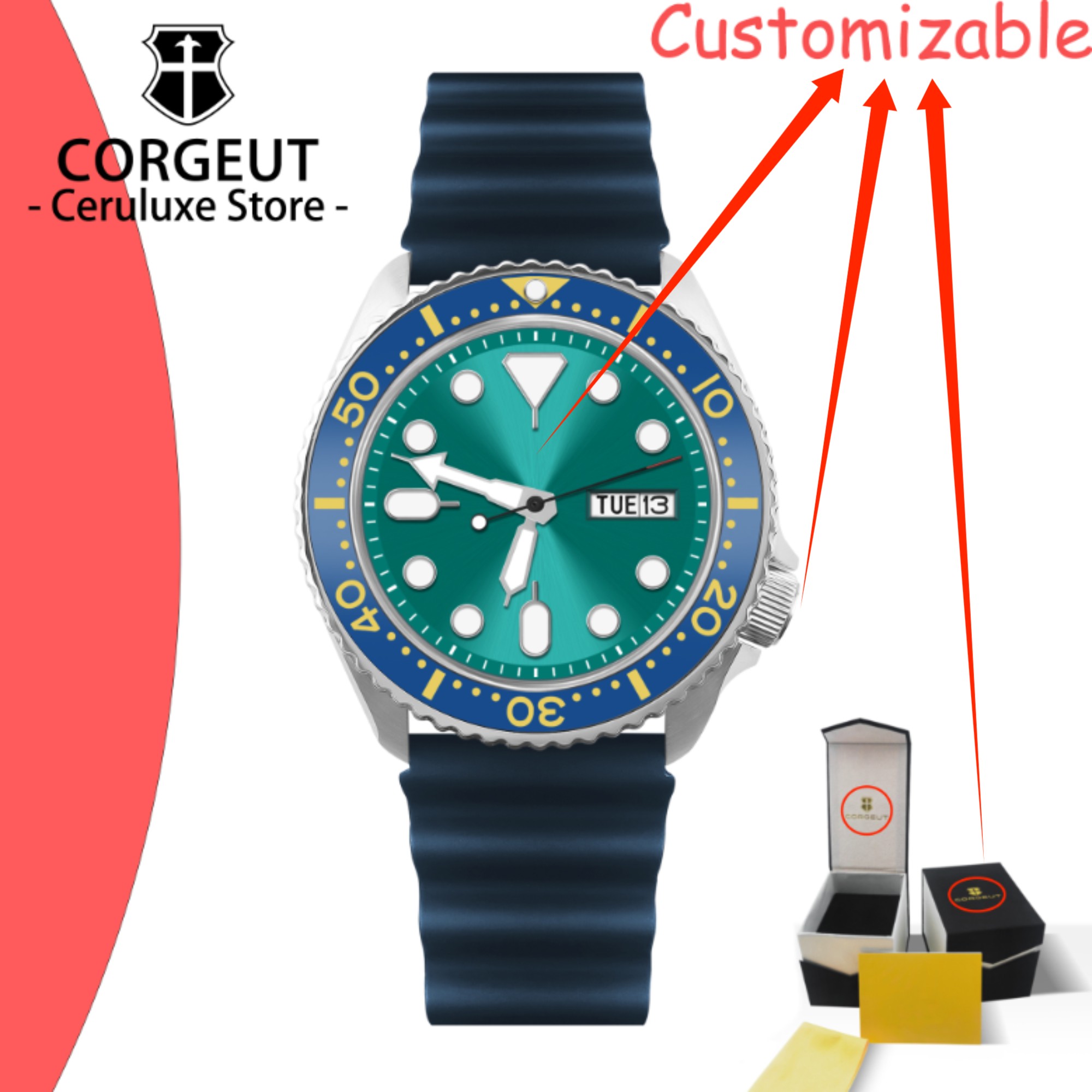 CUSTOM Logo Vintage Diver Watc - Waterproof Diving Watch 评论和价格