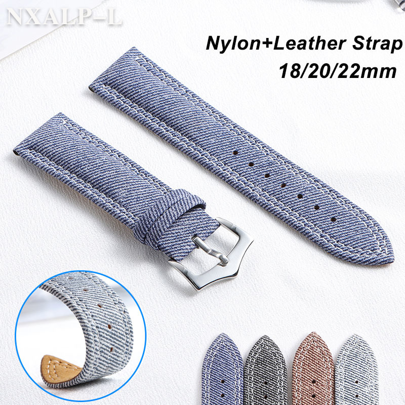 Denim Canvas Nylon Watch Strap - Seiko Watches Smartwatch 评论和价格