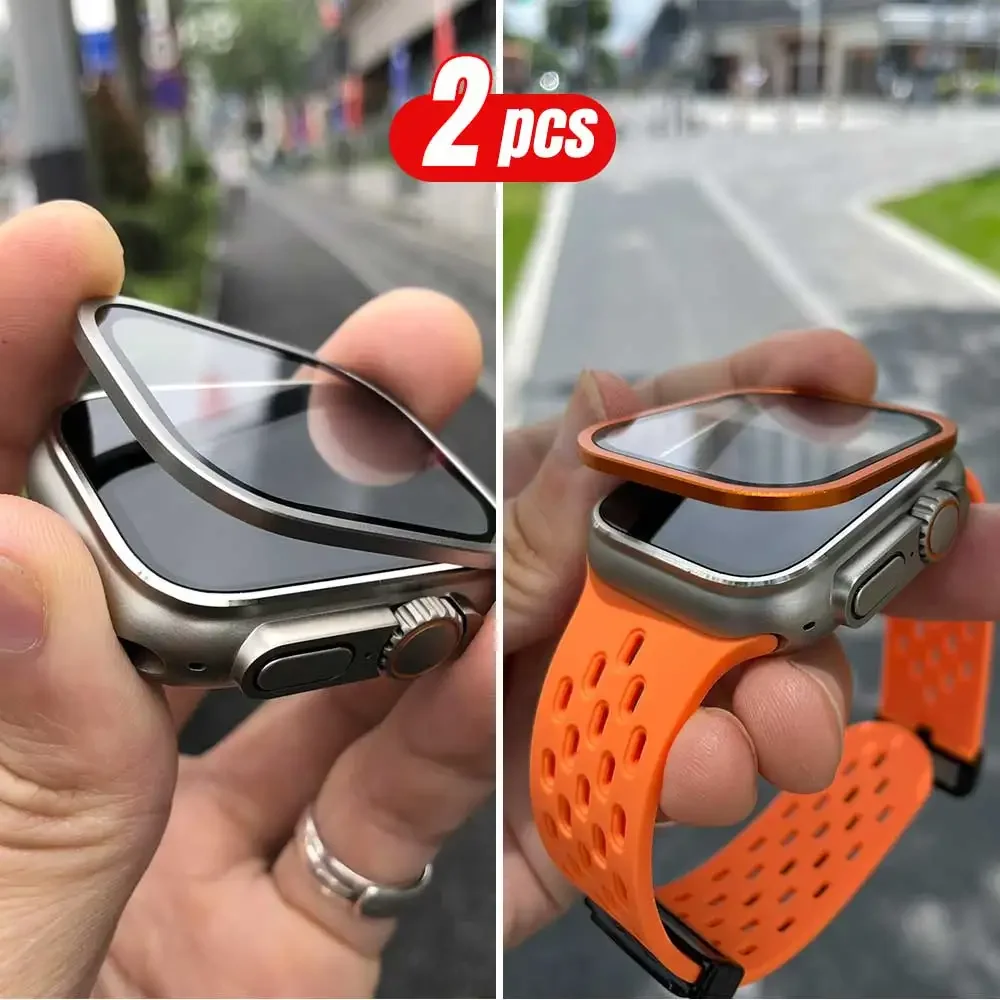2PCS Titanium Metal Frame for  - Smartwatch Watches For Mens 评论和价格