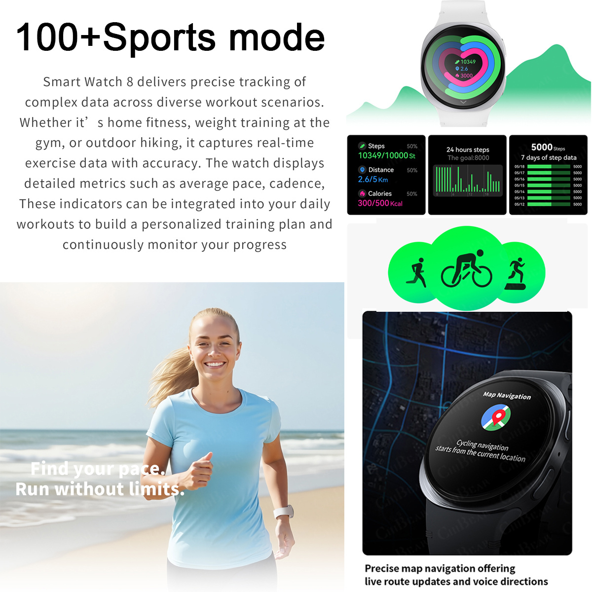 2026 New Watches 8 Mini GPS Tr - Smartwatch Watches Price 评论和价格