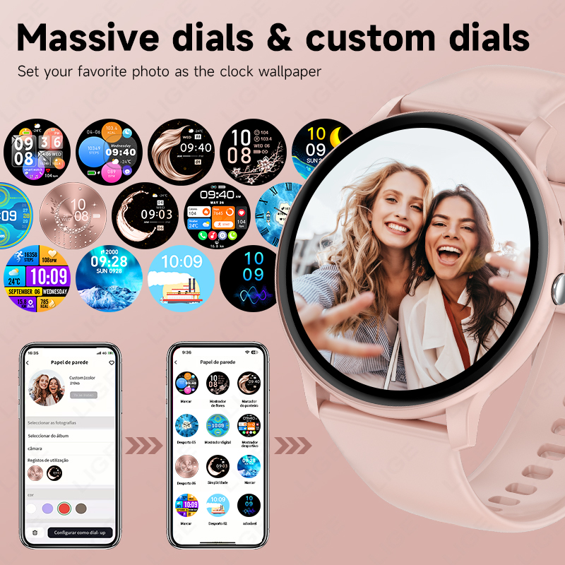LIGE Smart Watch Women Men Blu - Smartwatch Ladies Watches For Women 评论和价格