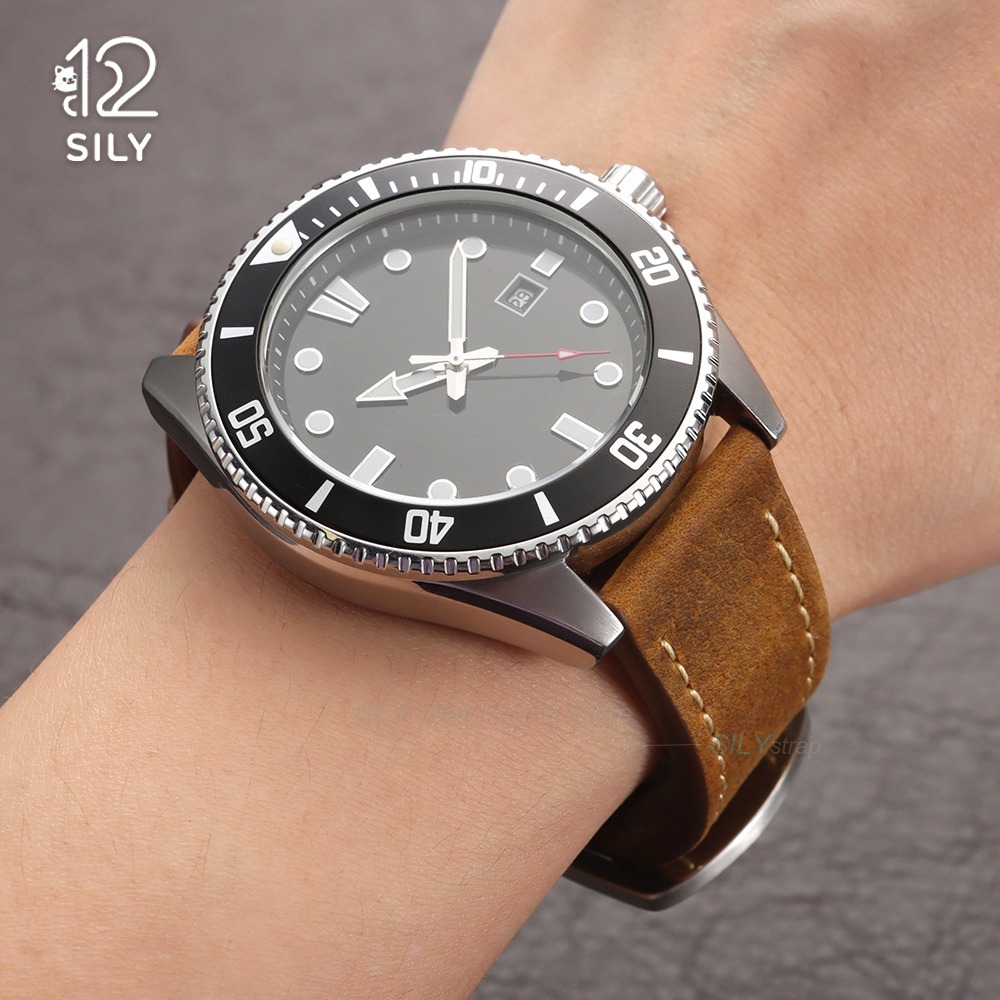 20/22mm Calfskin Leather Watch - Smartwatch Vintage Watches For Men 评论和价格