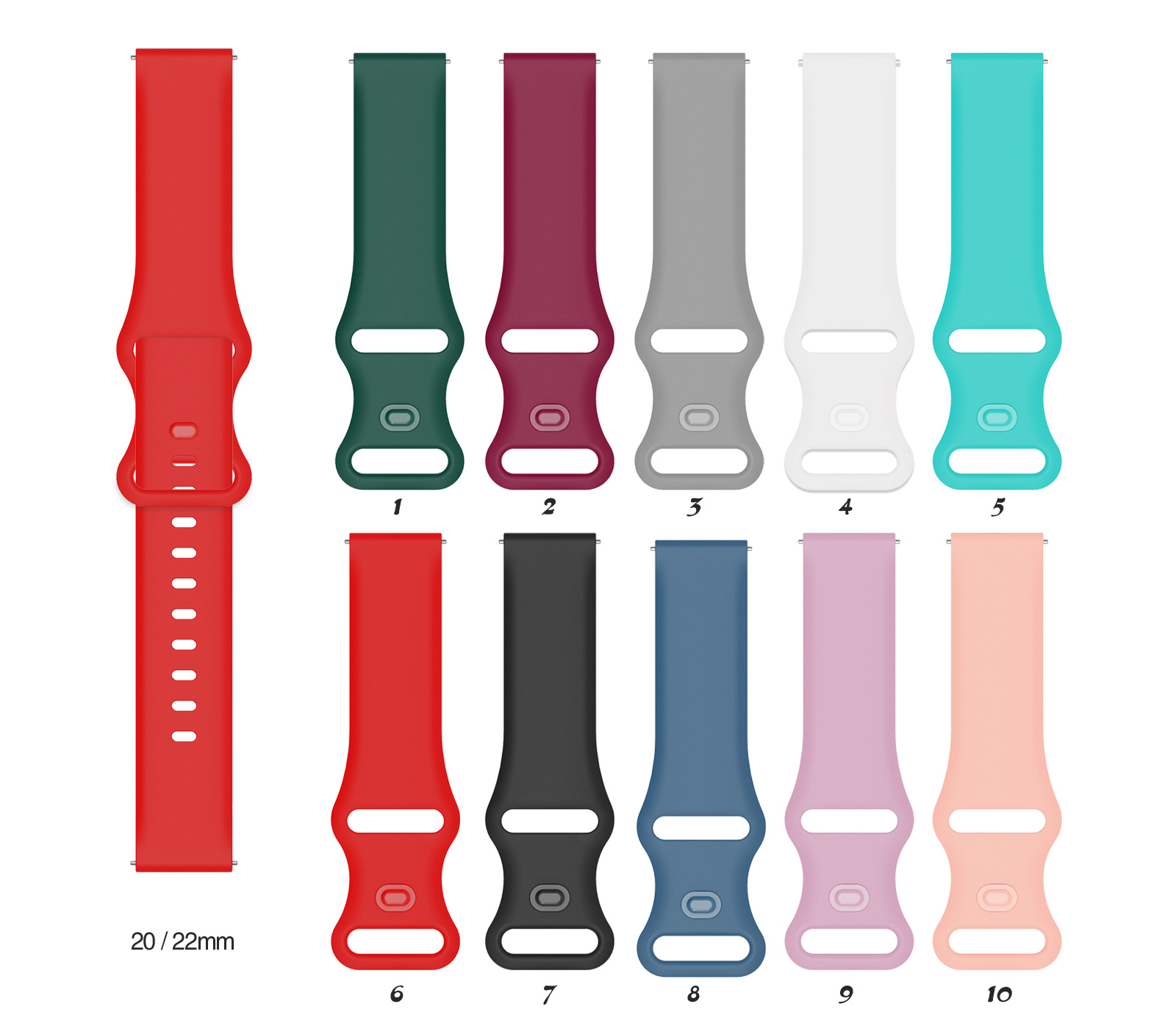 20mm 22mm Silicone wristband F - Titan Watches Smartwatch 评论和价格
