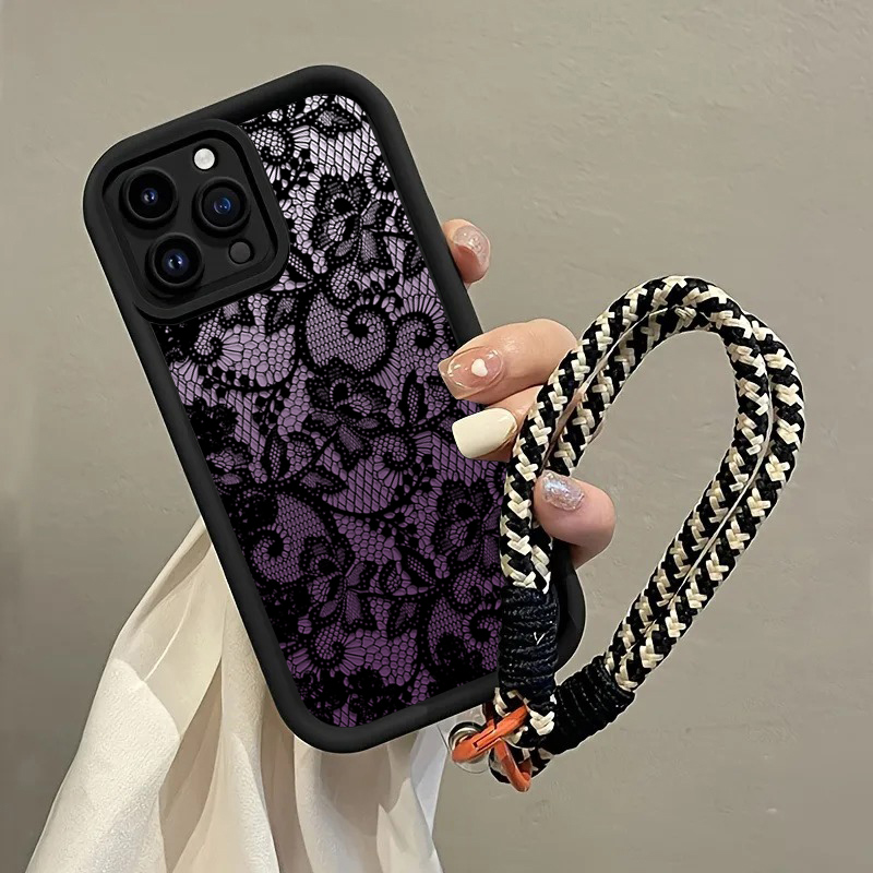 Black Purple Lace Hang Strap P - Samsung Galaxy Strap 评论和价格