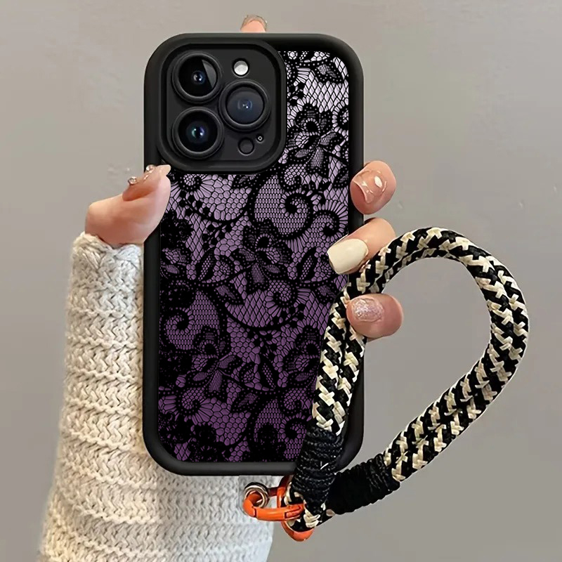 Black Purple Lace Hang Strap P - Samsung Galaxy Strap 评论和价格