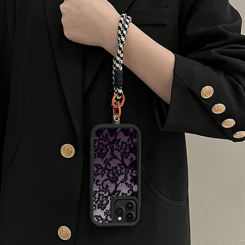 Black Purple Lace Hang Strap P - Samsung Galaxy Strap 评论和价格