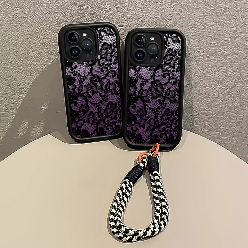 Black Purple Lace Hang Strap P - Samsung Galaxy Strap 评论和价格