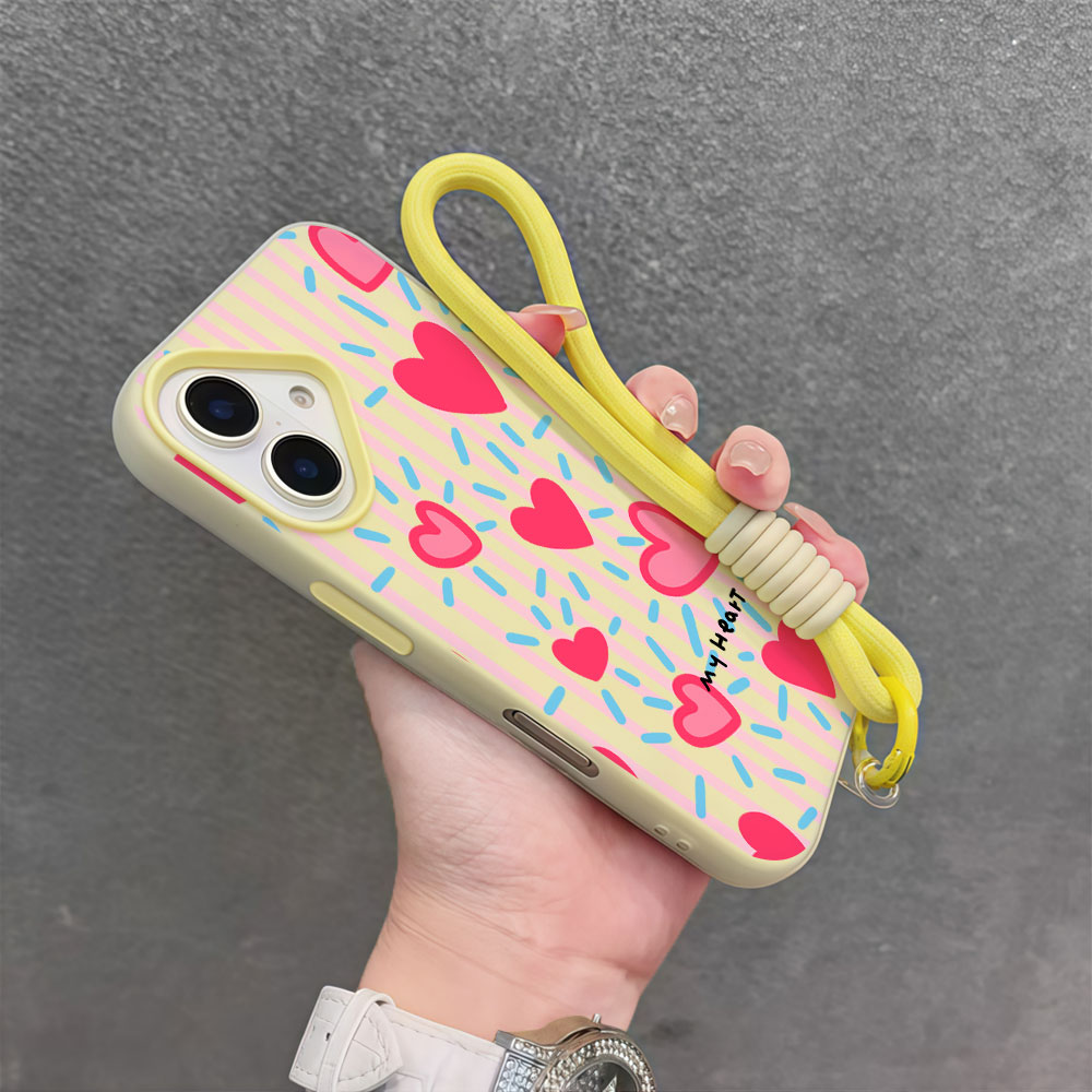 Red Heart Striped INS Phone Ca - Samsung Galaxy Strap 评论和价格
