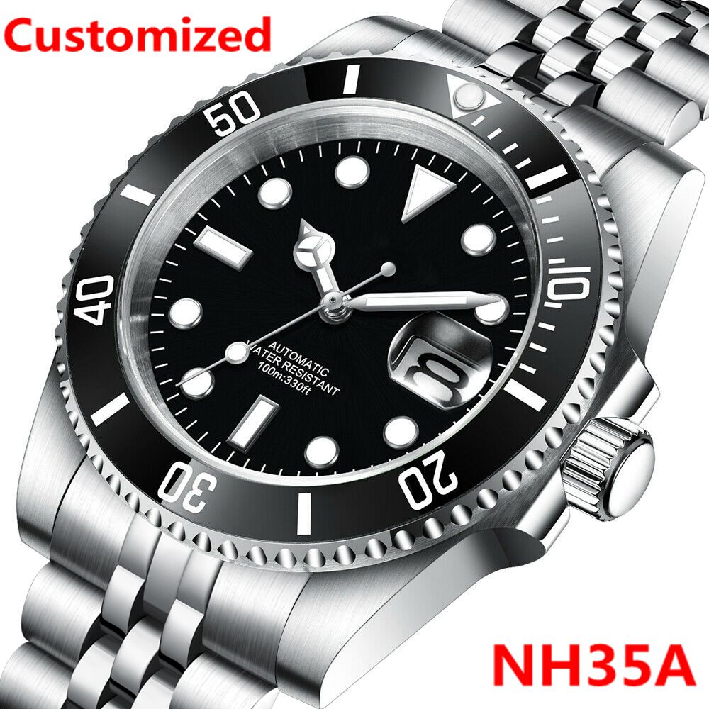 DIY Logo 40MM Dive Watch NH35  - Waterproof Diving Watch 评论和价格