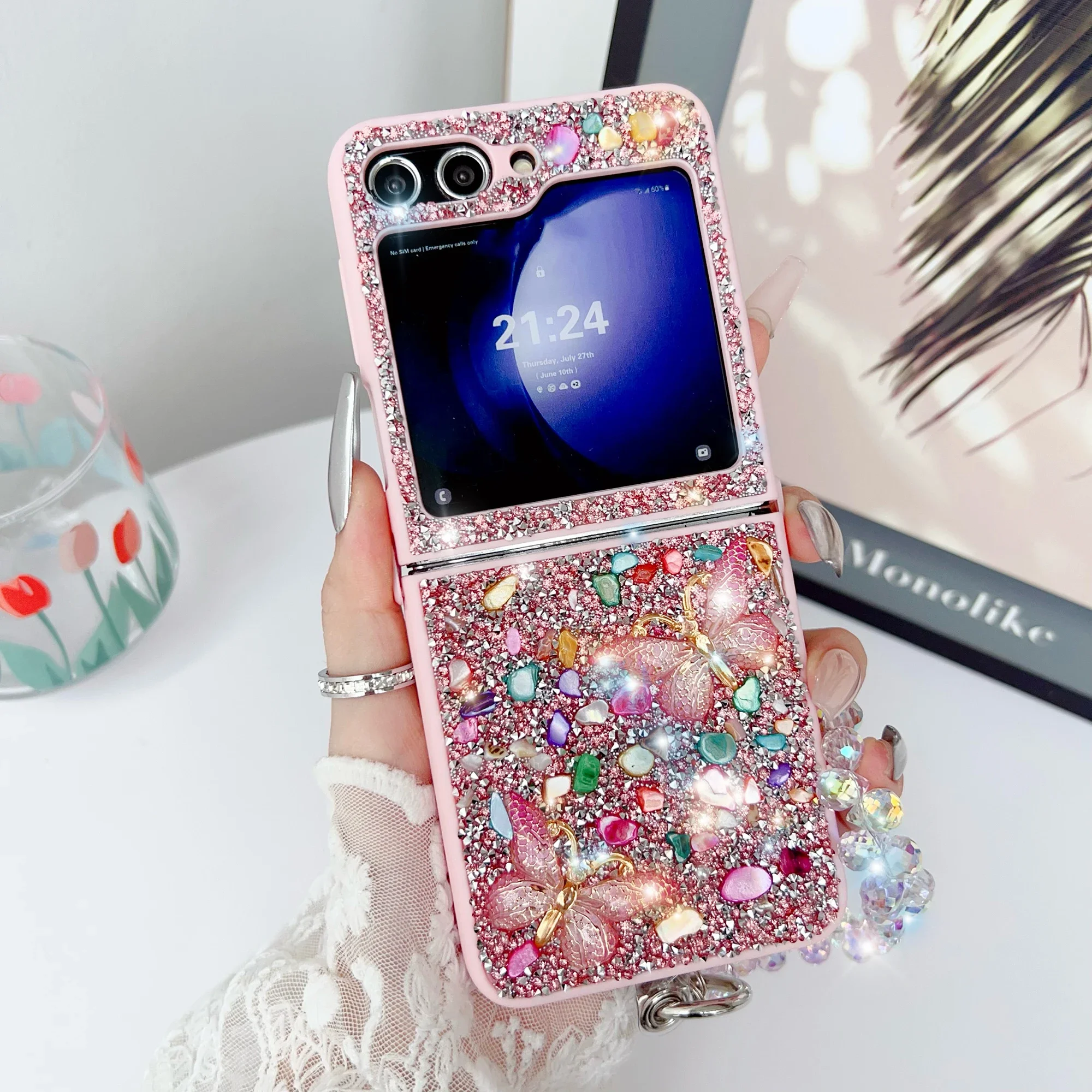 Luxury Glitter Phone Case For  - Samsung Galaxy Strap 评论和价格