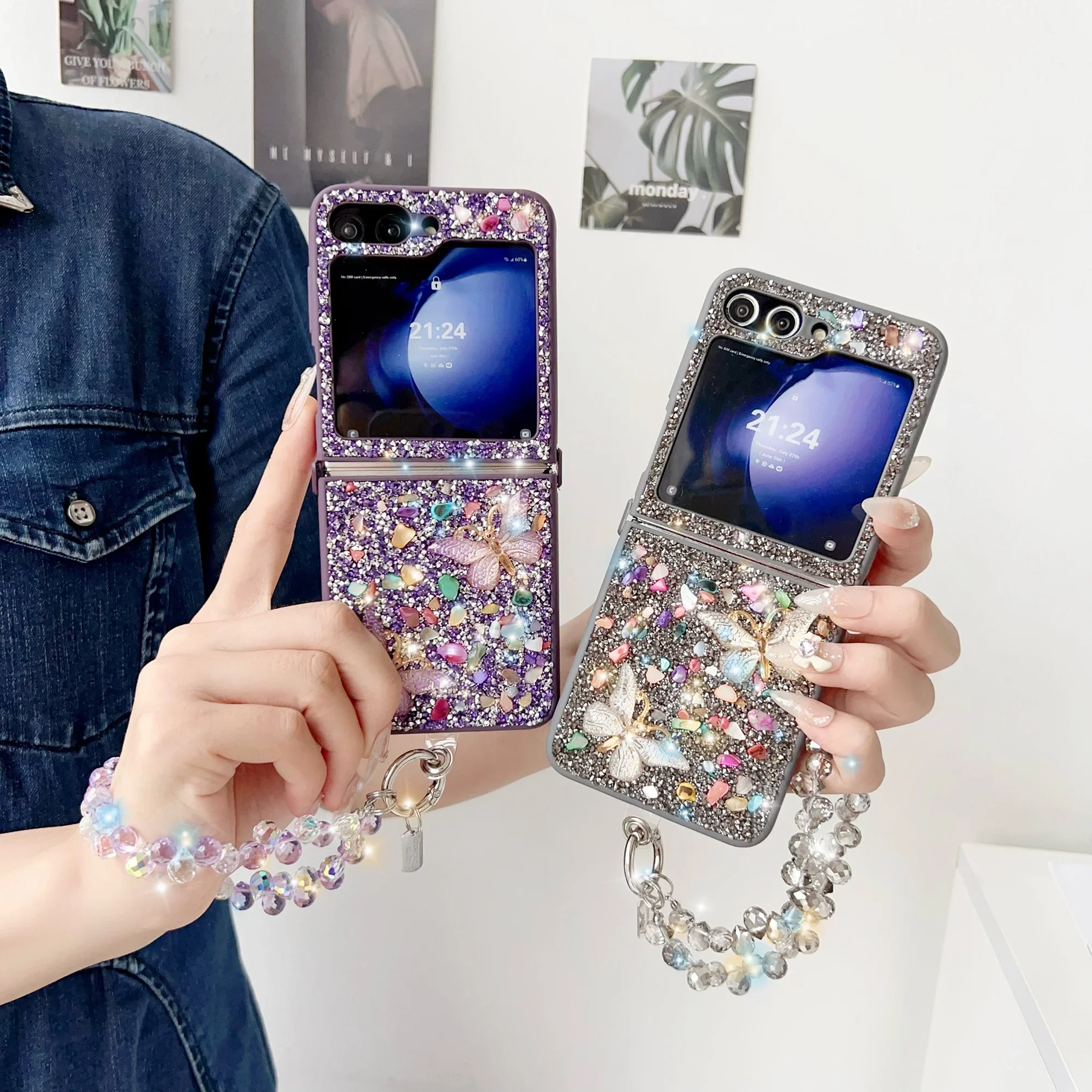 Luxury Glitter Phone Case For  - Samsung Galaxy Strap 评论和价格