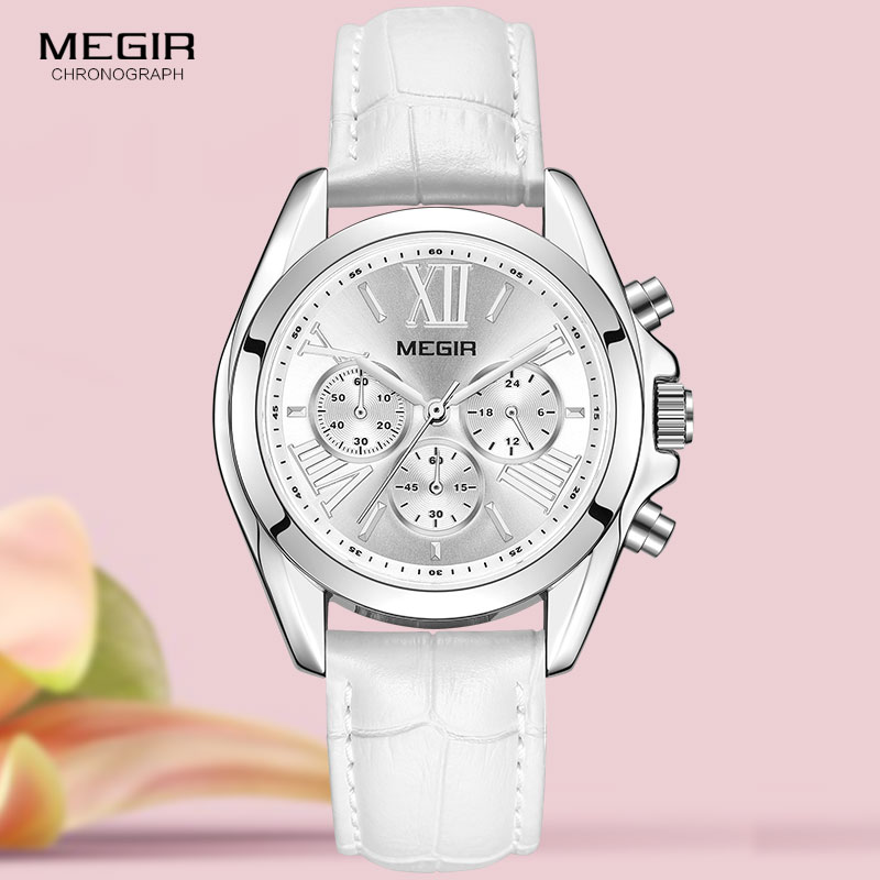 MEGIR2019 New Luxury Leather W - Minimalist Thin Watch 评论和价格