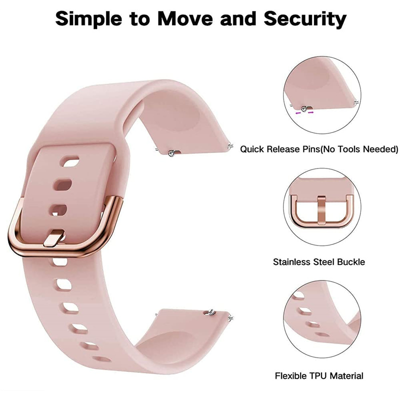 20mm/22mm Silicone band For Am - Smartwatch Samsung Watches For Men 评论和价格