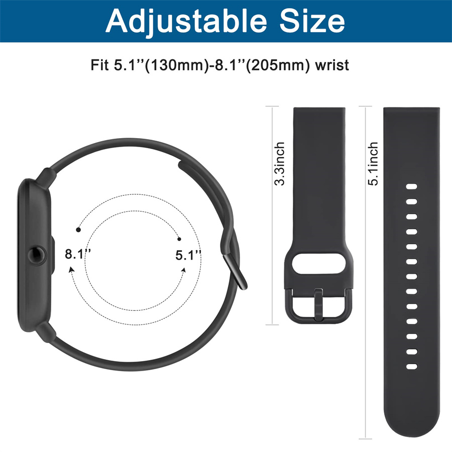 20mm/22mm Silicone band For Am - Smartwatch Samsung Watches For Men 评论和价格