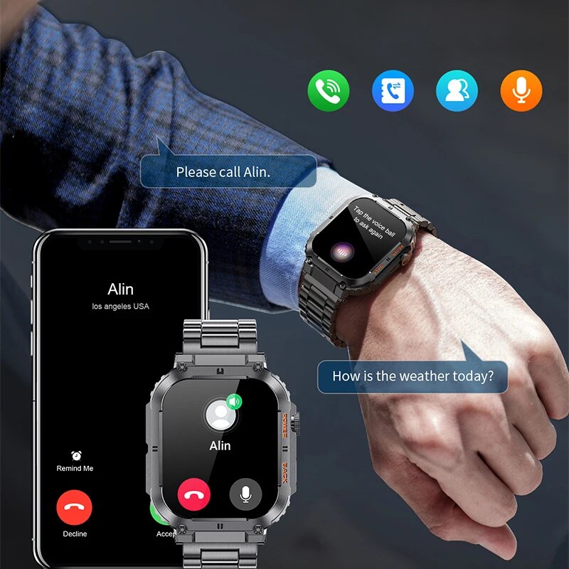 LIGE Outdoor Sports Fitness Sm - Smartwatch Watches For Mens 评论和价格