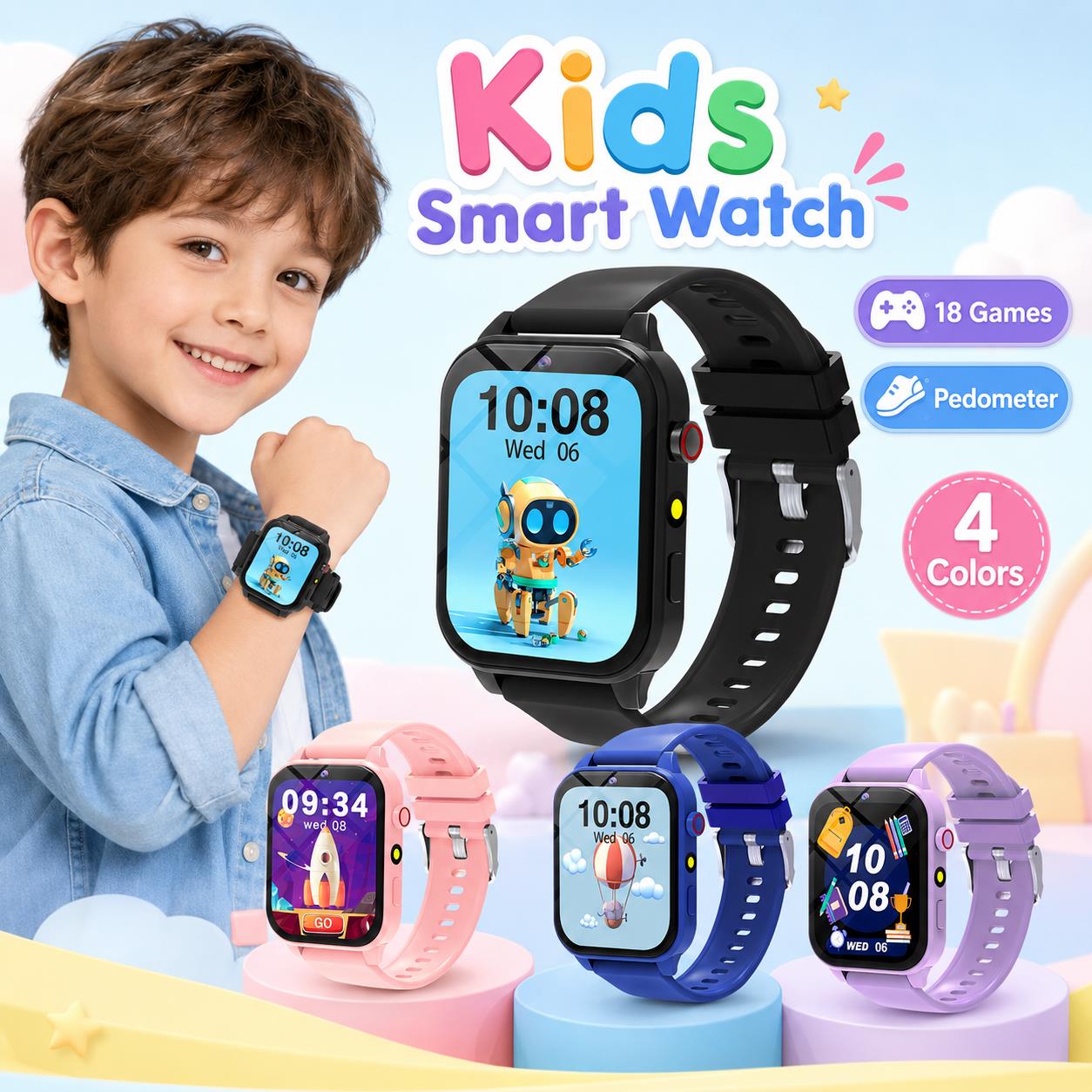 Smart Watch Games for Kids 18  - Smartwatch Digital Watches For Girls 评论和价格