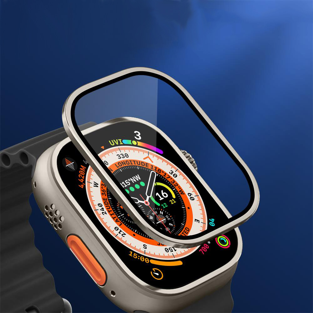 Metal Bumper+Tempered Glass Fo - Apple Watch Band 评论和价格