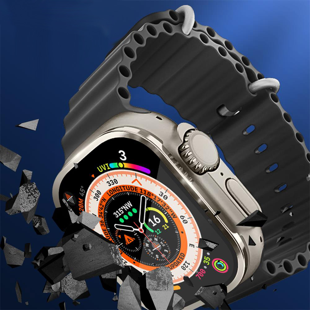 Metal Bumper+Tempered Glass Fo - Apple Watch Band 评论和价格