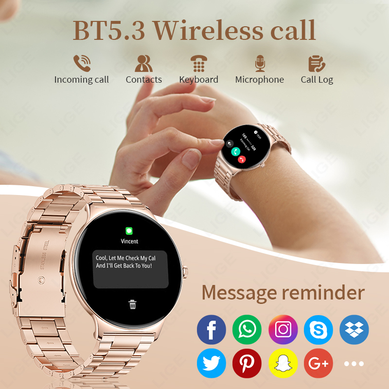 LIGE New 7.9mm Smart Watch For - Smartwatch Ladies Watches For Women 评论和价格
