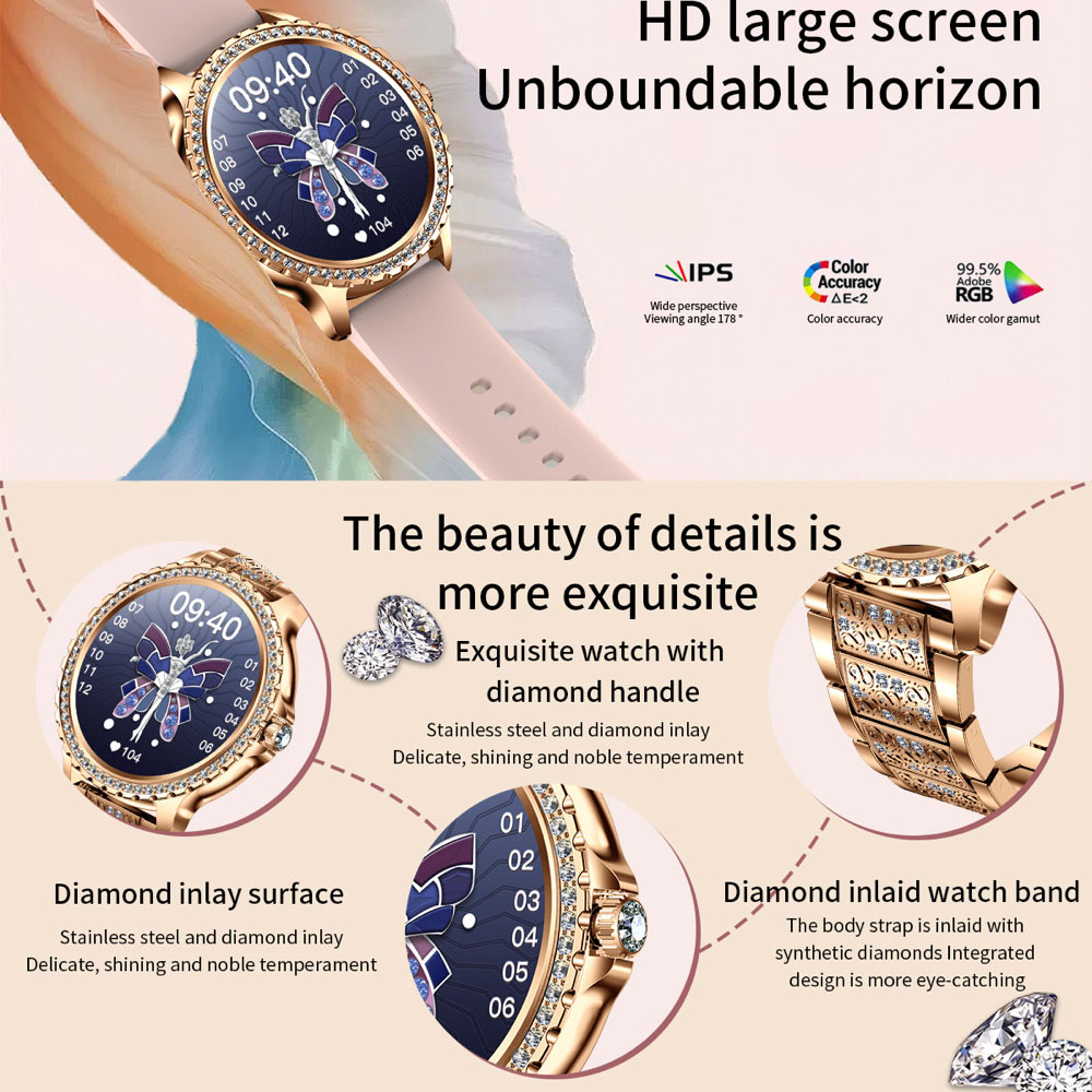696 New Blue Tooth Call Women  - Smartwatch Ladies Watches For Women 评论和价格
