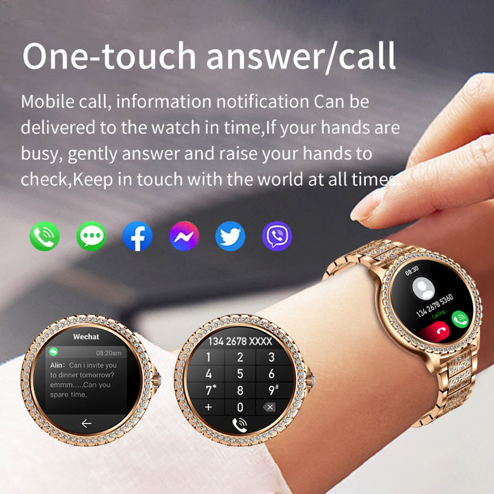 696 New Blue Tooth Call Women  - Smartwatch Ladies Watches For Women 评论和价格
