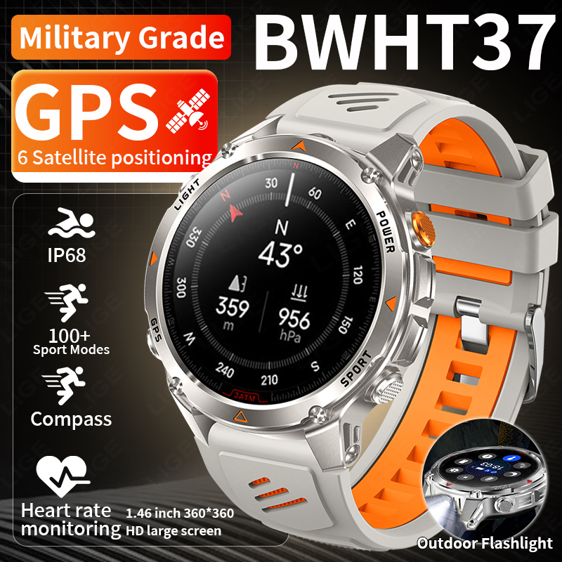 LIGE Rugged GPS Track Smart Wa - Smartwatch Watches For Mens 评论和价格