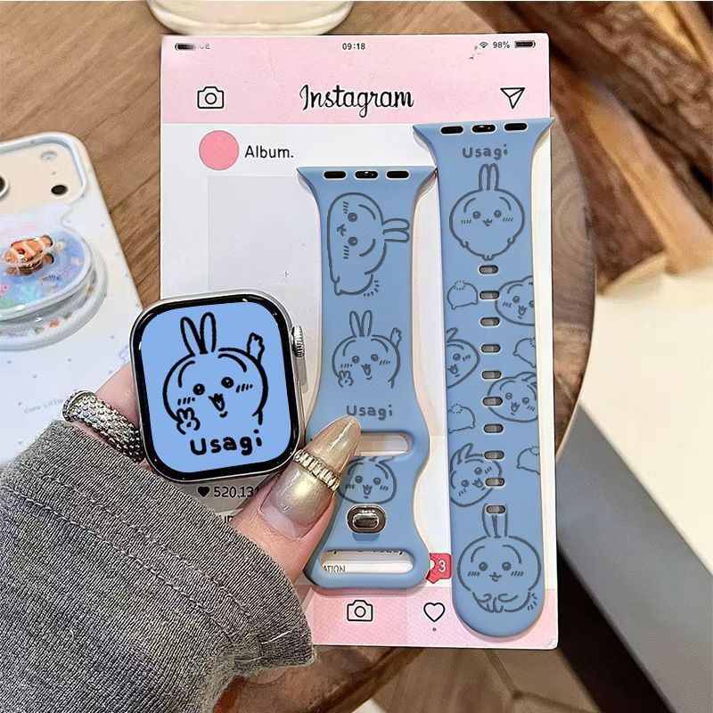 Anime Chiikawa Usagi Applicabl - Apple Watch Band 评论和价格