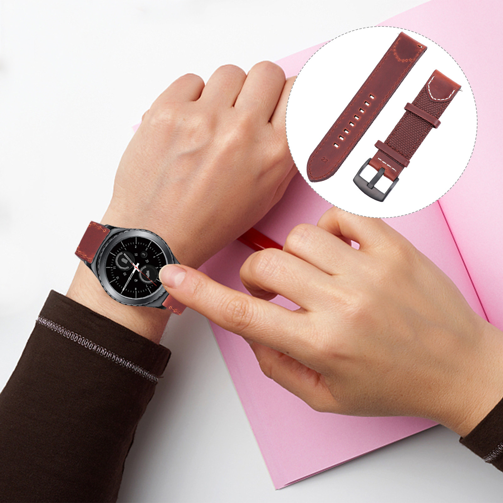 22Mm Premium Vintage Watchband - Smartwatch Premium Watches For Men 评论和价格