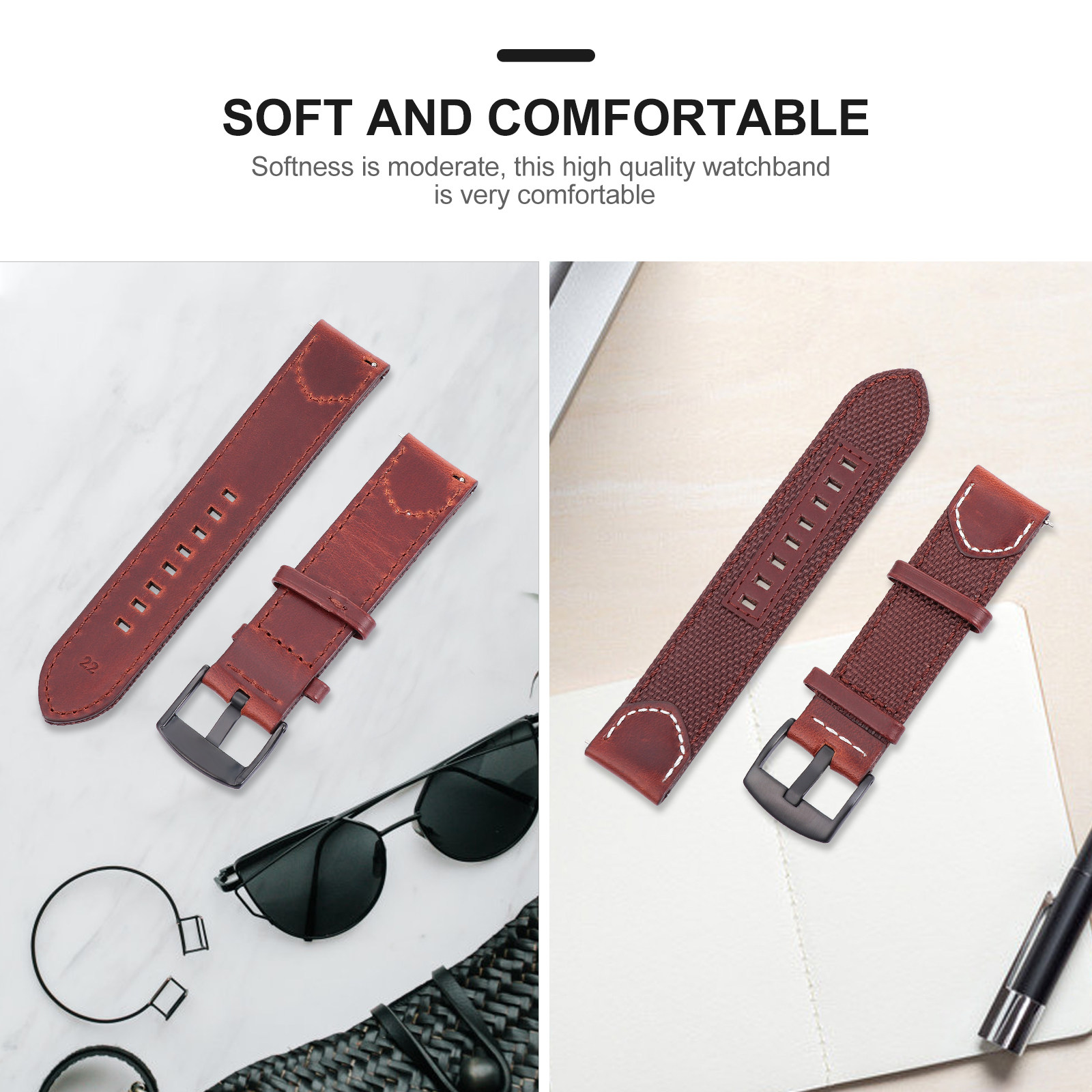 22Mm Premium Vintage Watchband - Smartwatch Premium Watches For Men 评论和价格
