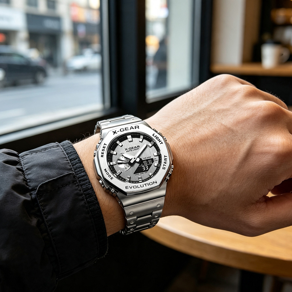 X-GEAR Dual Display Digital Sp - Smartwatch Watches Price 评论和价格
