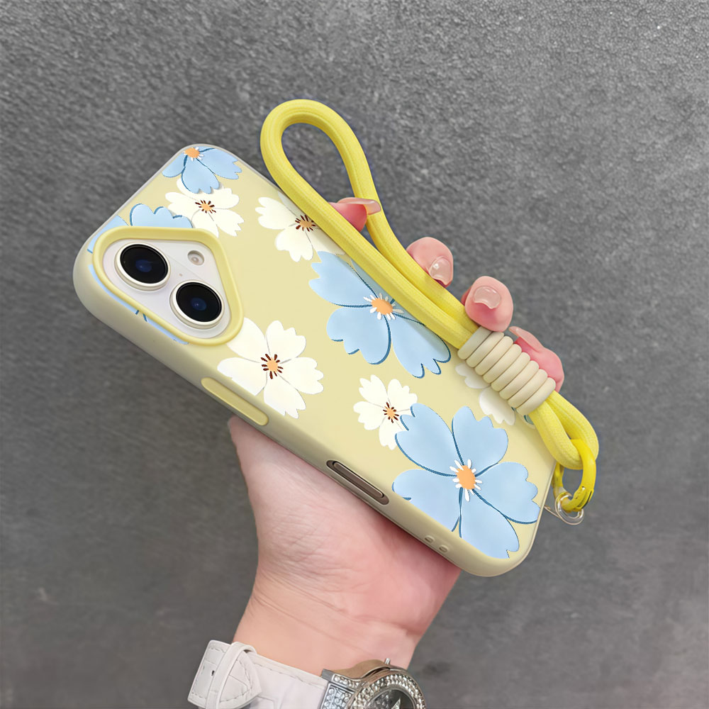 Light Blue White Floral Phone  - Samsung Galaxy Strap 评论和价格