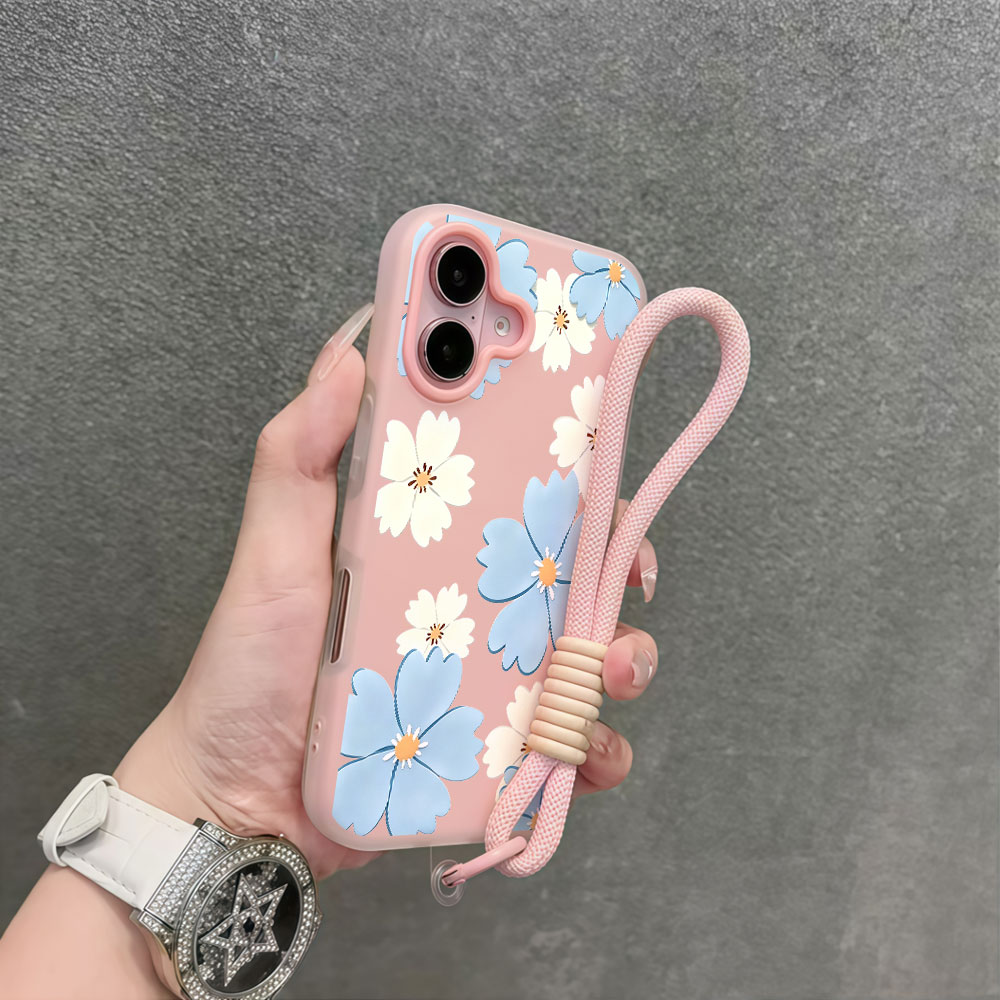 Light Blue White Floral Phone  - Samsung Galaxy Strap 评论和价格