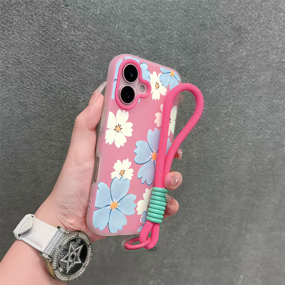 Light Blue White Floral Phone  - Samsung Galaxy Strap 评论和价格
