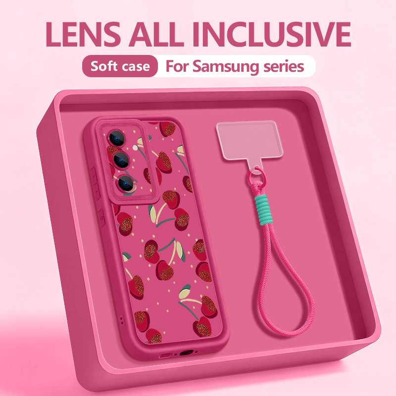 Little Cherry Pattern Lanyard  - Samsung Galaxy Strap 评论和价格