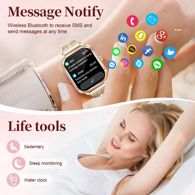 LIGE Smart Watch Women Waterpr - Smartwatch Ladies Watches For Women 评论和价格