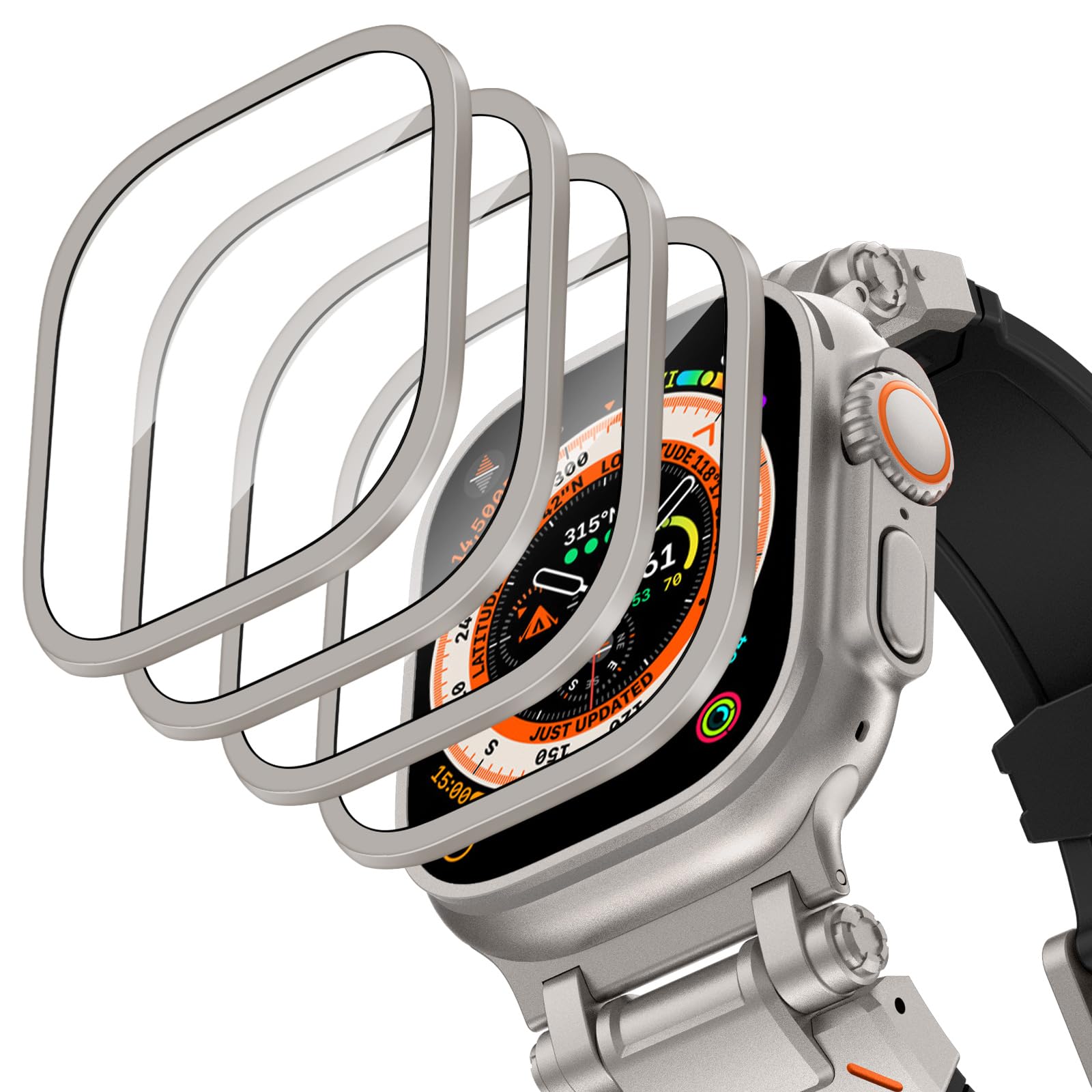 Aluminium Alloy Case+Tempered  - Smartwatch Watches For Mens 评论和价格
