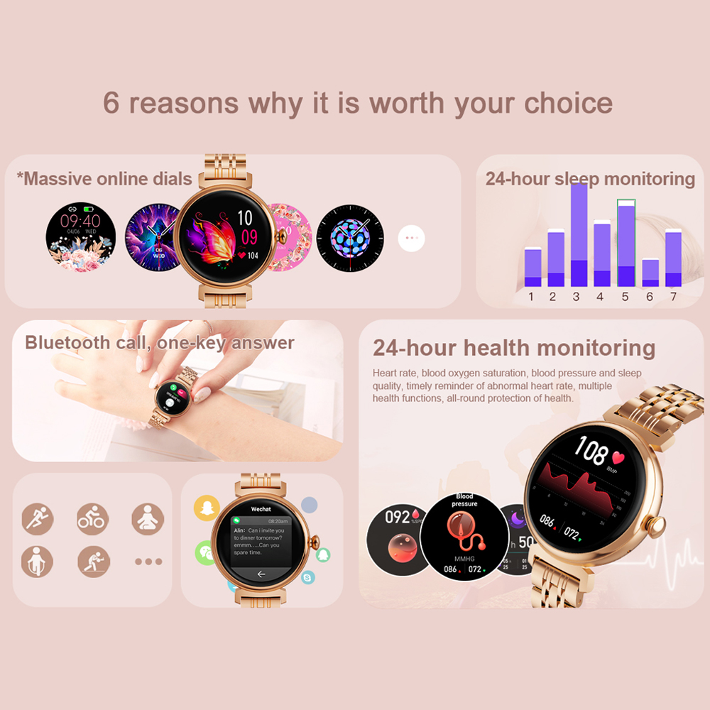 1.04 inch AMOLED Screen Fashio - Watches Ladies Smartwatch 评论和价格