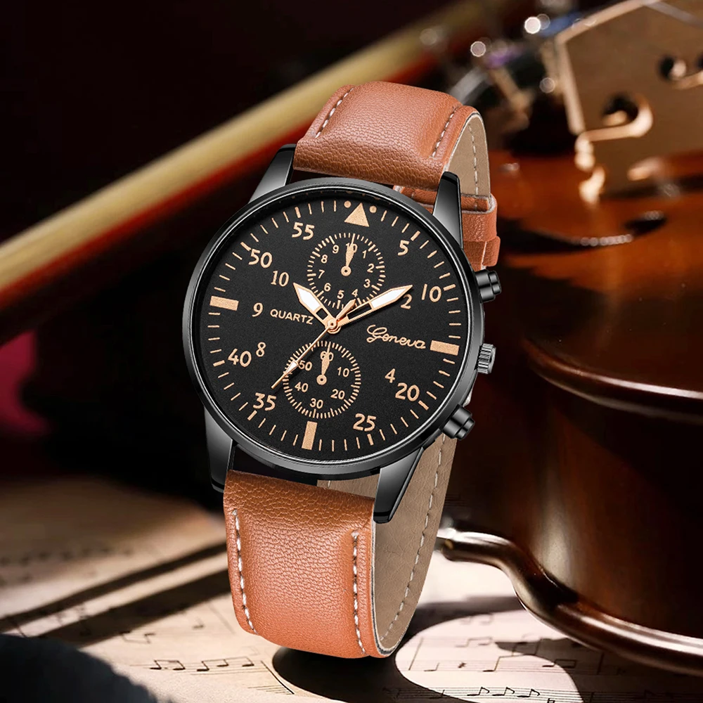 AAA3Pcs Geneva Men Chronograph - Smartwatch Vintage Watches For Men 评论和价格